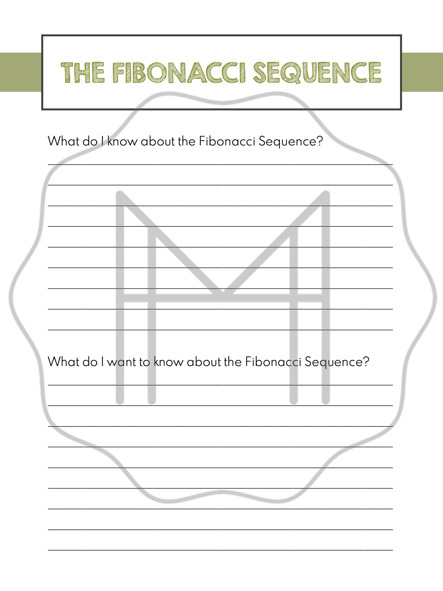 The Fibonacci Sequence Mini-Unit