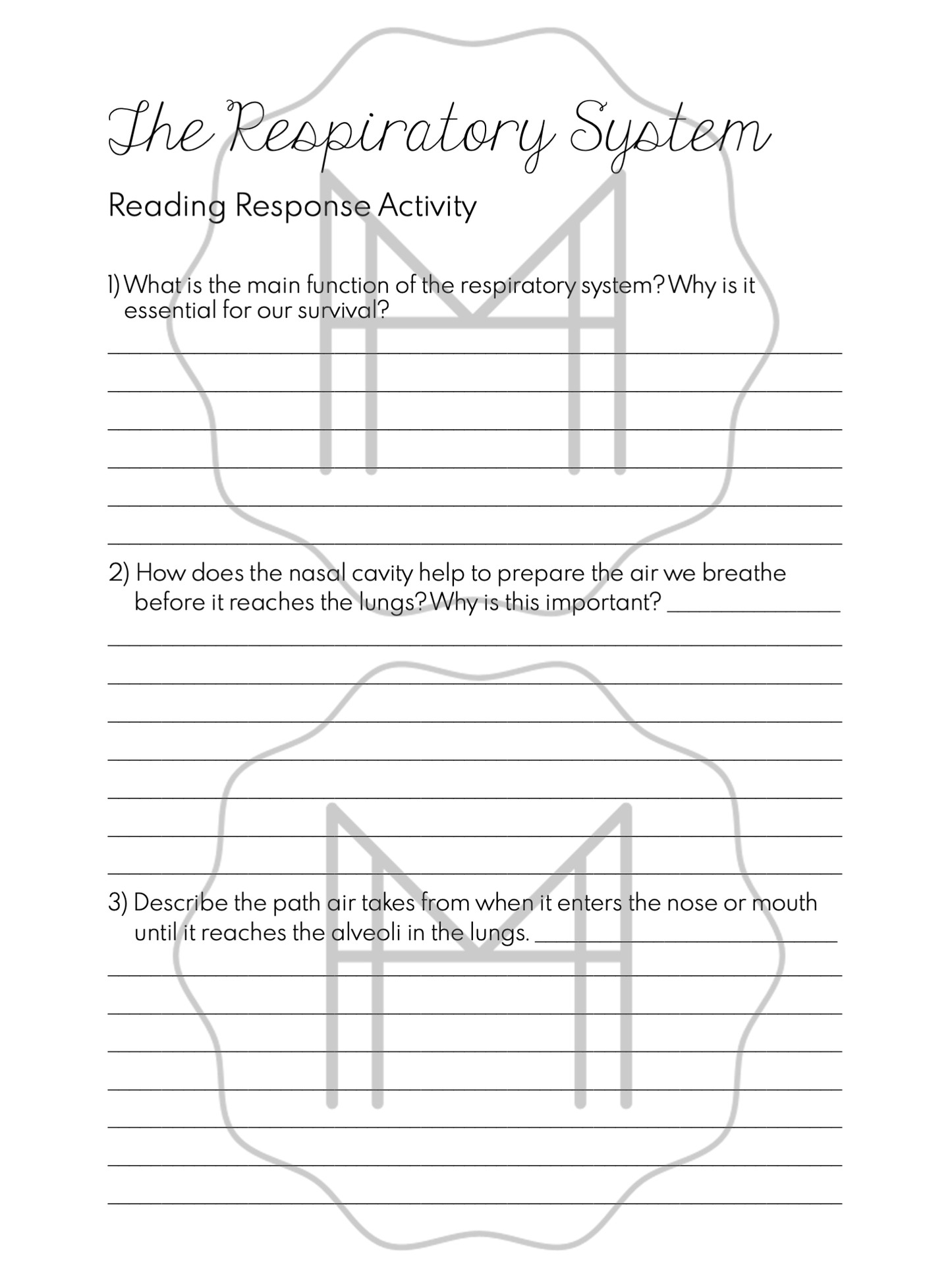 The Respiratory System Unit